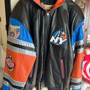 Vintage Rare Jeff Hamilton Autographed NBA All Star Weekend MSG Leather Jacket